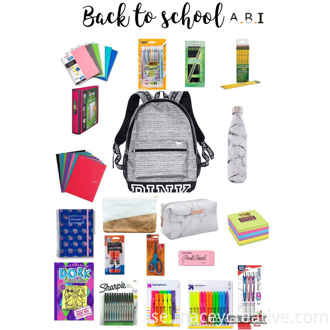Tillbaka till School Kit Student Basic Enkelt billig ryggsäck skolväska